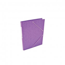 CHEMISE CARTE LUSTREE 510E ELASTIQUES 24X32   MAUVE FAB FRANCE COUTAL C3116 M