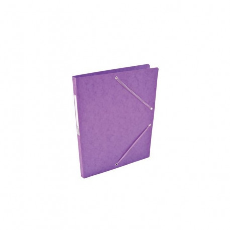 CHEMISE CARTE LUSTREE 510E ELASTIQUES 24X32   MAUVE FAB FRANCE COUTAL C3116 M