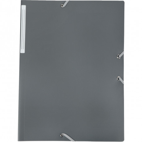 CHEMISE GRIS 3 RABATS ÉLASTIQUES POLYPROPYLÈNE OPAQUE 4/10ÈME FORMAT 24X32 CM