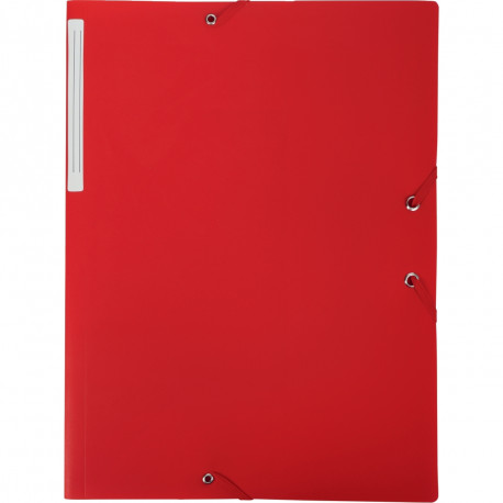 CHEMISE ROUGE  3 RAB.ELASTIQUES EN POLYPROPYLENE  OPAQUE 4/10ÈME FORMAT 24X32 CM CO