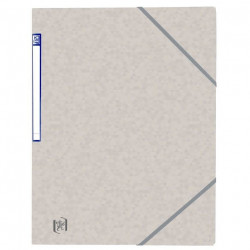 CHEMISES 3 RABATS ELASTIQUE CARTE OXORD TOP FILE A4 BEIGE *pqt10* 400118305