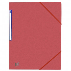CHEMISES 3 RABATS ELASTIQUE CARTE OXORD TOP FILE A4 ROUGE FC *pqt10* 400118375