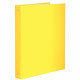 CLASSEUR 4 ANNEAUX EN CARTON PLASTIFIÉ A4 DOS 4 CM, JAUNE