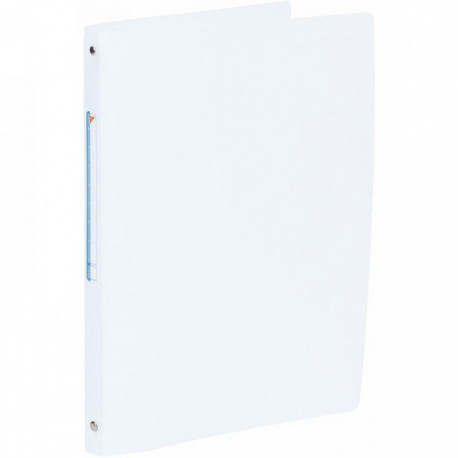 CLASSEUR 4 ANNEAUX RONDS DIAMÈTRE 16MM POUR FORMAT A4 BLANC EN POLYPROPYLÈNE  5/10E