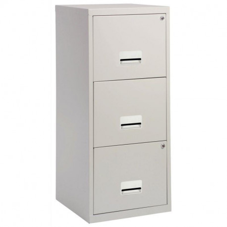 CLASSEUR ECO FAB FR 3 TIROIRS POUR DOSSIERS SUSPENDUS L40 H96 P40 CM GRIS GAR 5 ANS 