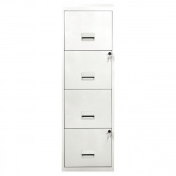 CLASSEUR ÉCONOMIQUE FAB FR 4 TIROIRS POUR DOSSIERS SUSPENDUS L40 H126 P40  BLANC GAR 5 ANS