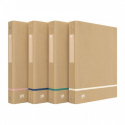  CLASSEUR EN CARTE NATURELLE 4 ANNEAUX TOUAREG, DOS 4 CM