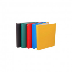 CLASSEUR PLASTIQUE INTERIEUR PAPIER A4+ 4 ANNEAUX 30MM ROUGE