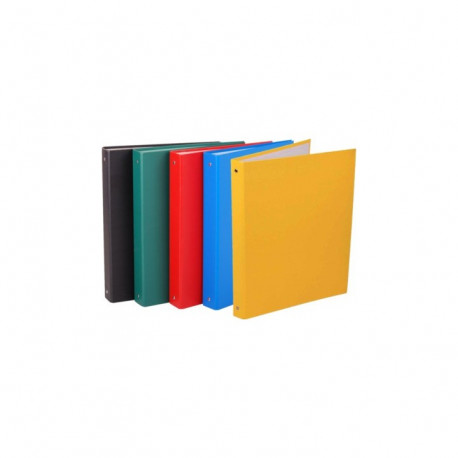 CLASSEUR PLASTIQUE INTERIEUR PAPIER A4+ 4 ANNEAUX 30MM ROUGE