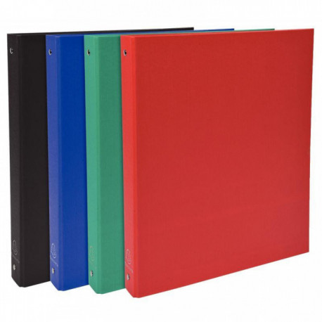 CLASSEURS PLASTIFIÉS POUR A4 4 ANNEAUX RONDS DIAM 30MM DOS 40MM LOT DE 20 ASSORT