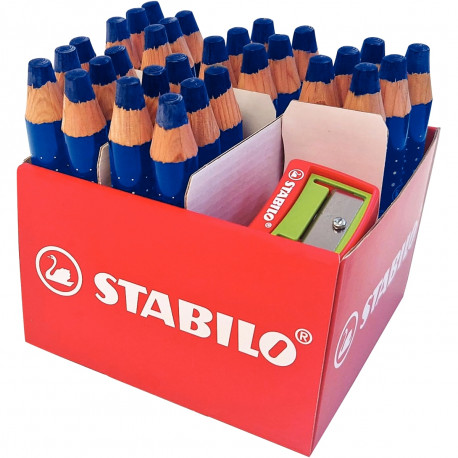 CLASSPACK DE 30 CRAYONS MARKDRY BLEUS + 2 TAILLES-CRAYONS