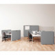 CLOISON TISSU ACOUSTIQUE H120XL120CM GRIS