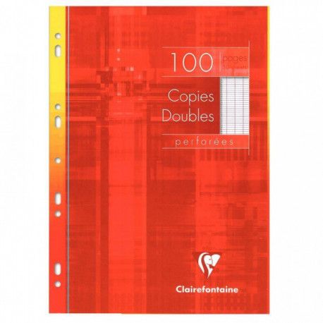 COPIE DOUBLE A4 Grands carreaux SEYES 90G BLANC -PQT100- (400PAGES) 21X29,7 PERFORÉES  FAB France - PEFC - 100% recyclable