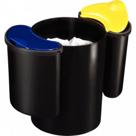 CORBEILLE 16L + 2 COMPARTIMENTS 4,5L tri sélectif CEP FAB France 100 % RECYCLABLE