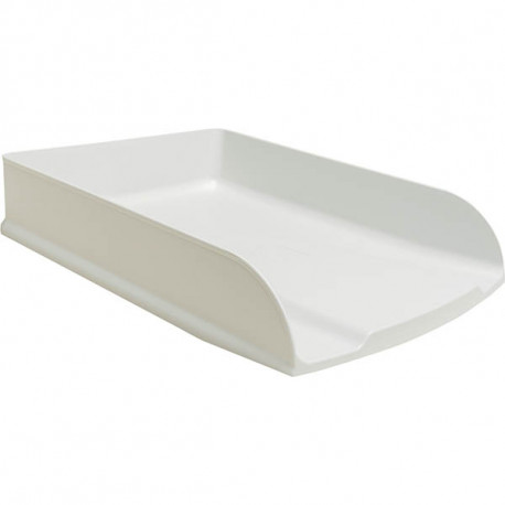 CORBEILLE A C COURRIER AUTENTIK BLANC P/A4+ 24X32   90% RECYCLE AGEC RECYCLABLE ANGE BLEU L25,5 H6,5 P34,7CM 