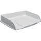 CORBEILLE A COURRIER HORIZONTALE BLANC A L'ITALIENNE AUTENTIK L36,5 H6,5 P25,5 CM POUR A4+ 24X32 450F 100%RECYCLE AGEC ANGE BLEU