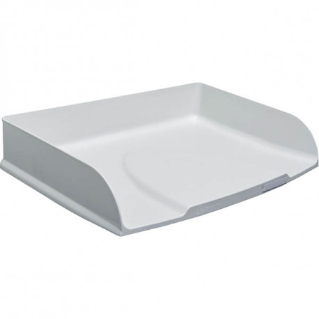 CORBEILLE A COURRIER HORIZONTALE BLANC A L'ITALIENNE AUTENTIK L36,5 H6,5 P25,5 CM POUR A4+ 24X32 450F 100%RECYCLE AGEC ANGE BLEU