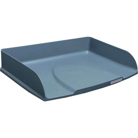 CORBEILLE A COURRIER HORIZONTALE BLEU A L'ITALIENNE AUTENTIK L36,5 H6,5 P25,5 CM POUR A4+ 24X32 450F 100%RECYCLE AGEC ANGE BLEU 