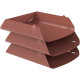 CORBEILLE A  COURRIER METAL TERRACOTTA L25 H6,3 P34 CM RECYCLABLE ALBA 