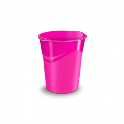 CORBEILLE A PAPIER CEPPRO GLOSS ROSE PEPSY 14l  RECYCLABLE **FAB France**CEP