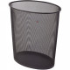 CORBEILLE À PAPIER MESH 40L EN MÉTAL NOIRE