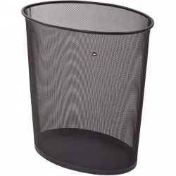 CORBEILLE À PAPIER MESH 40L EN MÉTAL NOIRE