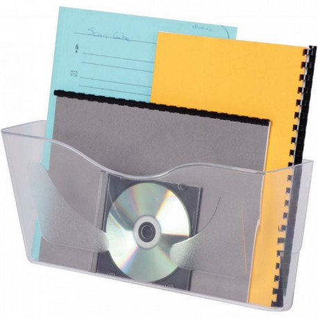 CORBEILLE MURALE CRISTAL TRANSPARENT MURAL A4 HORIZONTAL