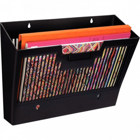 CORBEILLE MURALE  NOIR TRIEUR MURALE MAGNÉTIQUE ECOLINE