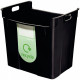 CORBEILLE NOIR À PAPIER DE RECYCLAGE LEITZ AVEC 2 ANSE + ETIQUETTE  PLUS 40L L38XP27,5 CM RECYCLABLE 