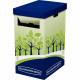  CORBEILLE TRI SÉLECTIF CARTON ONDULE OUVERTURE DEVANT ET COUVERCLE 100% RECYCLE AGEC FSC RECYCLABLE 69L L29,2X HP60,8XP39,5