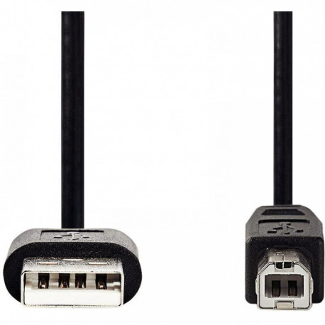 CORDON USB 2.0 TYPE A MÂLE VERS TYPE B MÂLE 2M NOIR