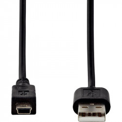 CORDON USB 2.0 TYPE A VERS TYPE MINI USB B 2M NOIR