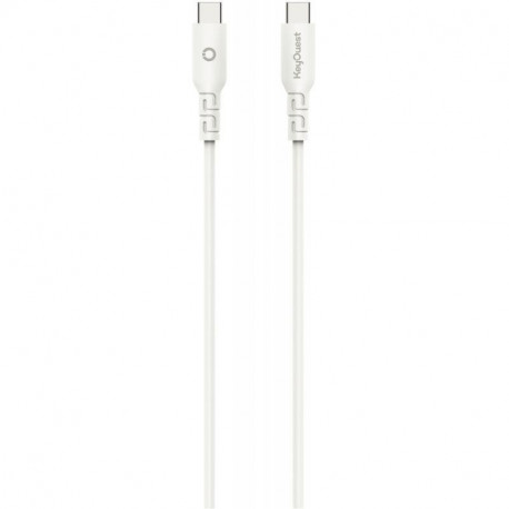 CORDON USB  C VERS USB C 1.2M BLANC CHARGE 60W DEBIT DE TRANSFERT 480Mbps garantie 10 ans 100 % RECYCLE eKOgreen