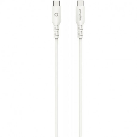 CORDON USB  C VERS USB C 3 M BLANC CHARGE 60W DEBIT DE TRANSFERT 480Mbps garantie 10 ans 100 % RECYCLE eKOgreen