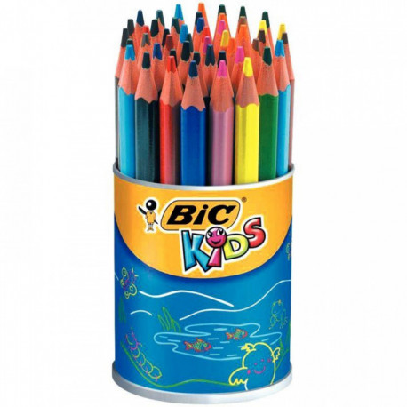 CRAYON DE  COULEUR EVOLUTION PM TRIANGLE PQT48 BIC KIDS 