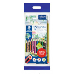 CRAYONS COULEUR NORIS ANTICASSE BTE12 +1 CRAYON A PAPIER NORIS ET 1 GOMME OFF