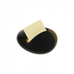 DEVIDOIR ZNOTES GALET NOIR + 1 BLOC JAUNE 76x76 MM L1345