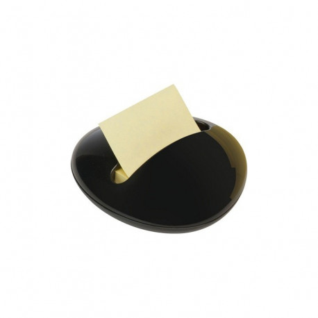 DEVIDOIR ZNOTES GALET NOIR + 1 BLOC JAUNE 76x76 MM L1345