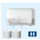 DISTRIBUTEUR TORK TWIN 2 ROULEAUX PLASTIQUE BLANC T7 558040