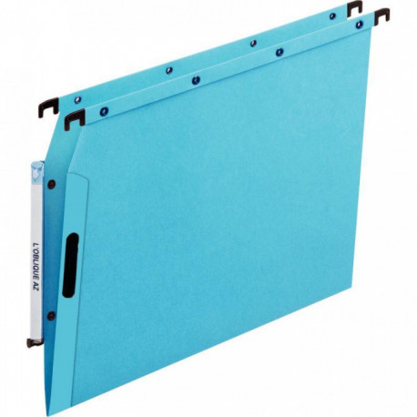 DOSSIER SUSPENDU VELCRO V DOS 5 MM BLEU PQT25