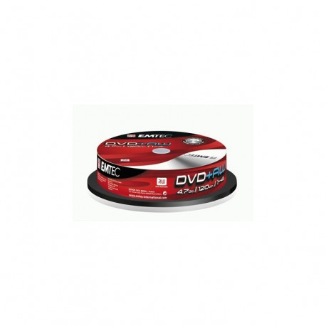 DVD+RW 4,7GB 4X SPINDLE (10) EMTEC ECOVPRW47104CB
