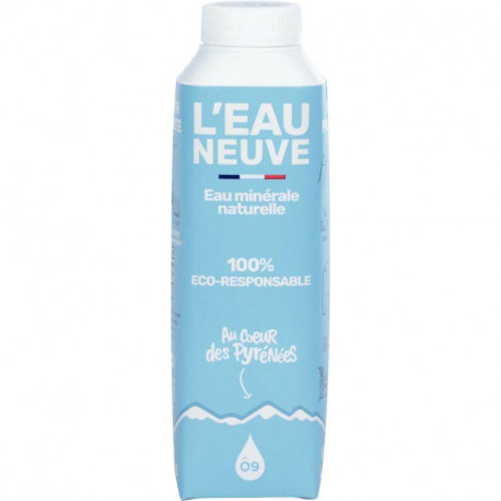 EAU NEUVE 50CL  EN CARTON RECYCLABLE PQT12  FAB France 