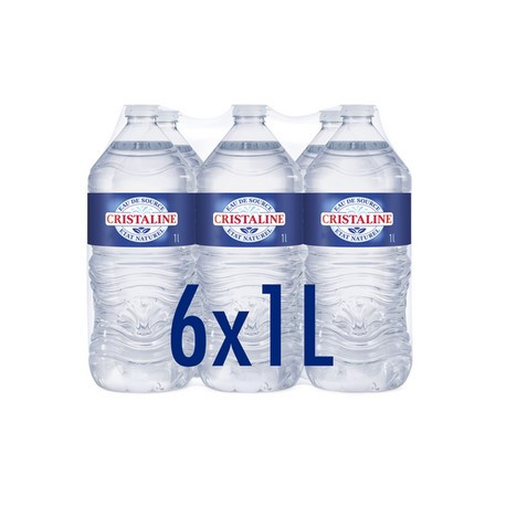 EAU PLATE CRISTALINE BOUTEILLE 100CL PACK DE 6