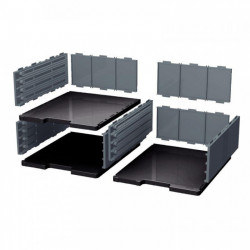 ELEMENT NOIR/GRIS MODULODOC DE BASE CASES JUMBO ECOBLACK ANGE BLEU LEDAU