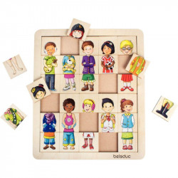 ENCASTREMENT EN BOIS 30 PIÈCES, LES ENFANTS DU MONDE