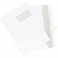 ENVELOPPE 229X324 90G *BTE250** BLANCHES C4 * 75690* FENETRE 50X105 BP FAB FRANCE