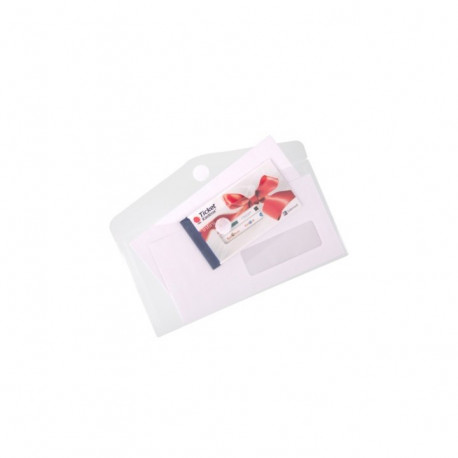 ENVELOPPE FORMAT CHEQUIER FERMETURE   VELCRO -PQT 6 INCOLORE RECYCLABLE  250