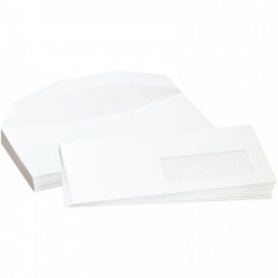 ENVELOPPES**BTE1000* MISE SOUSPLI  BLANCHES C5 162X229 80G/M² FENETRE 45X100 GOMMEE