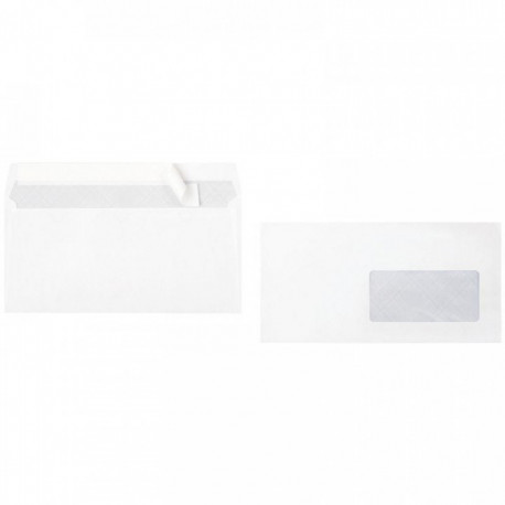 ENVELOPPES **BTE500* 110X220 80G FENETRE 45X100 BLANCHES BP PEFC FAB FRANCE