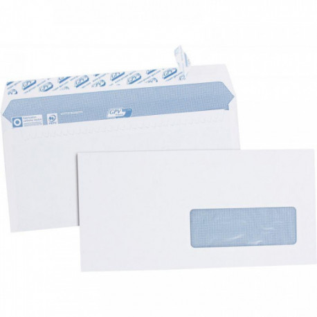 ENVELOPPES **BTE500*2713* 110X220 90G FENETRE 35X100 BLANCHES BP PEFC FAB FRANCE